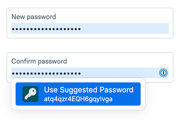Suggested password
